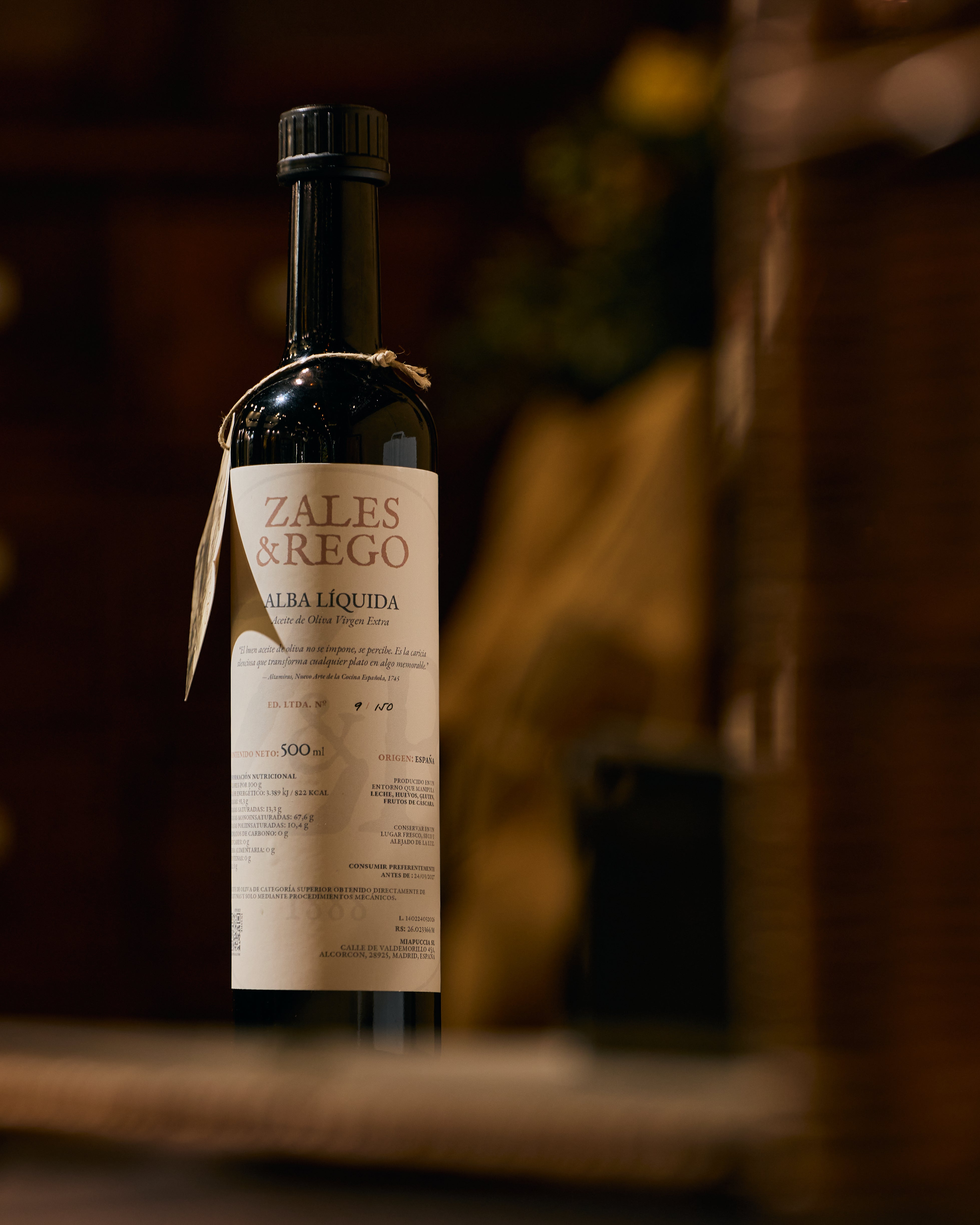Aceite de oliva virgen extra gourmet Zales & Rego