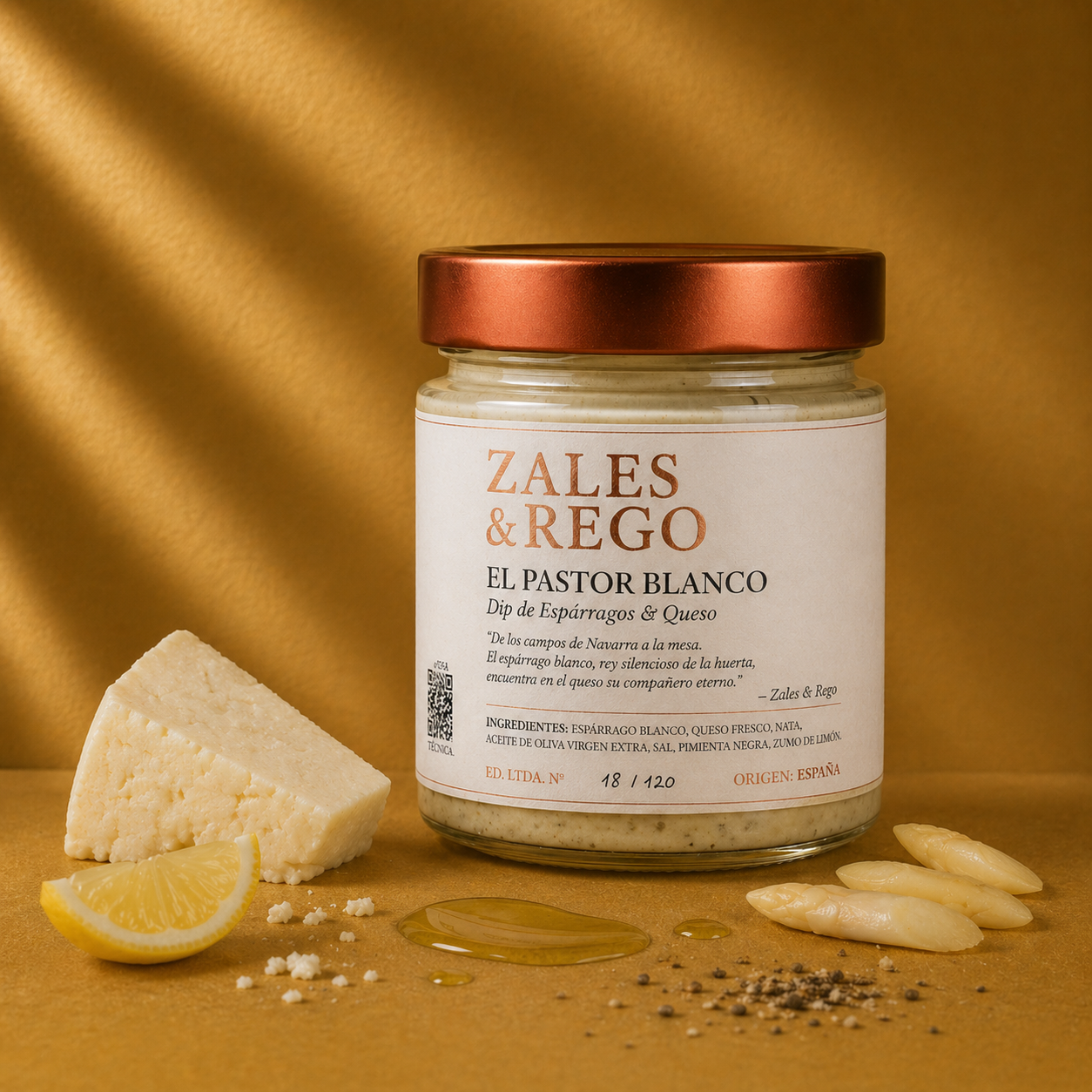 dip de espárragos y queso