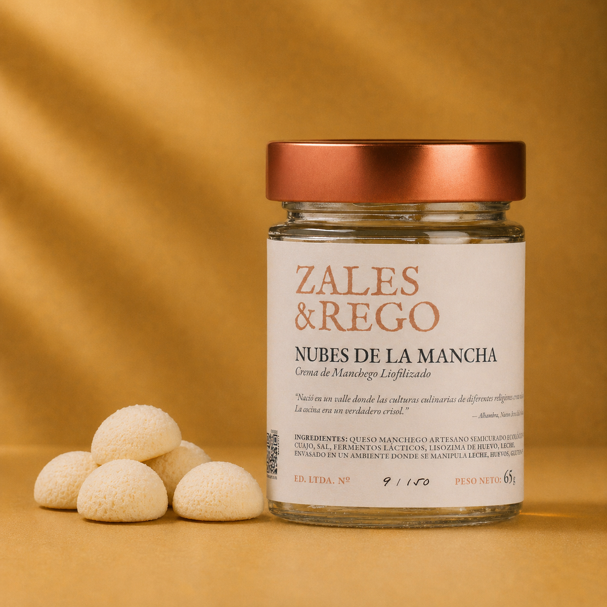 Crema de manchego liofilizado